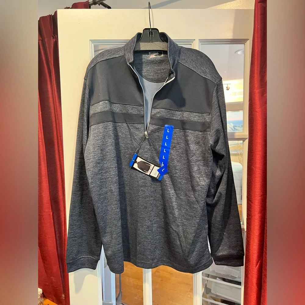 Bolle Men's Charcoal Zip-Up Sweater
